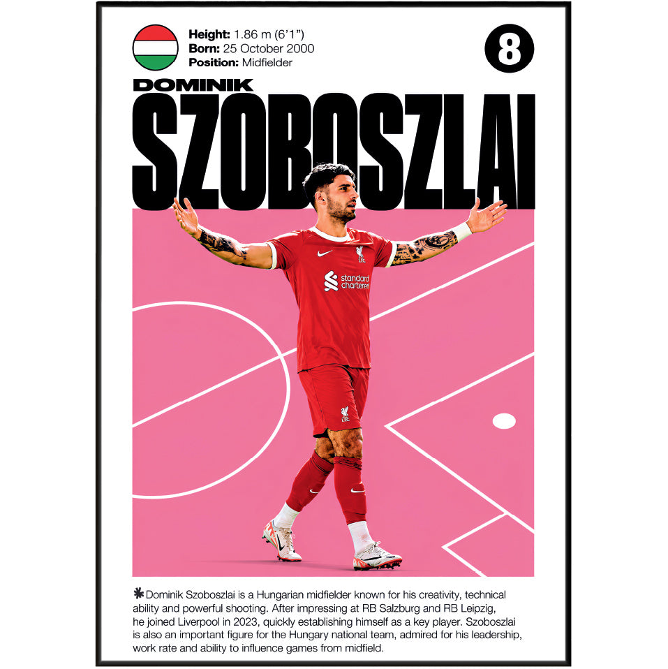 Dominik Szoboszlai football poster – Dominik Szoboszlai Football Profile Poster – 98types