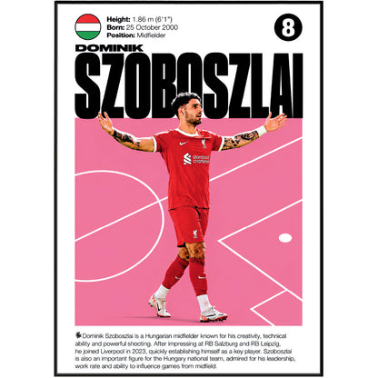 Dominik Szoboszlai football poster – Dominik Szoboszlai Football Profile Poster – 98types