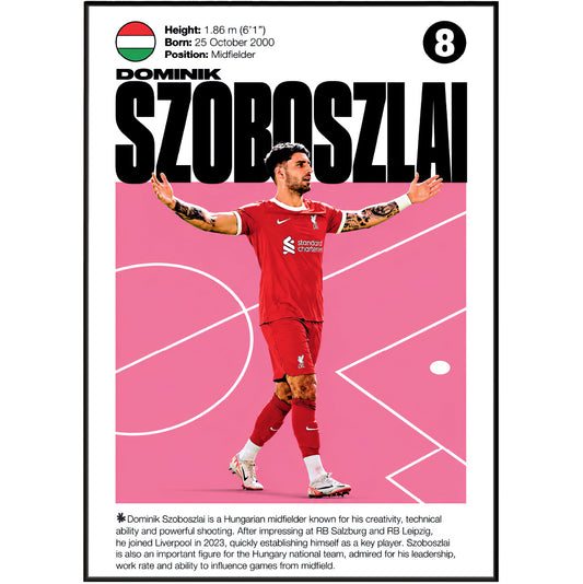 Dominik Szoboszlai football poster – Dominik Szoboszlai Football Profile Poster – 98types