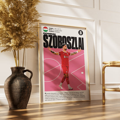 Dominik Szoboszlai football poster – Dominik Szoboszlai Football Profile Poster – 98types