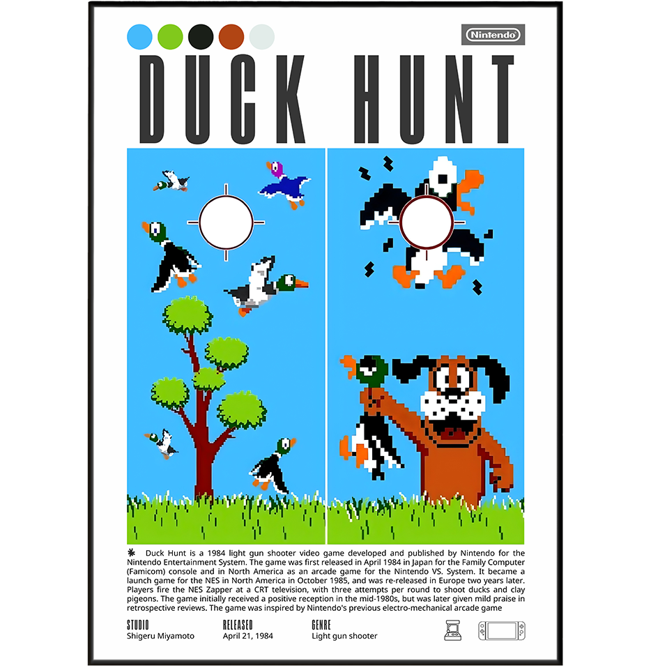 Duck Hunt Video Games Posters