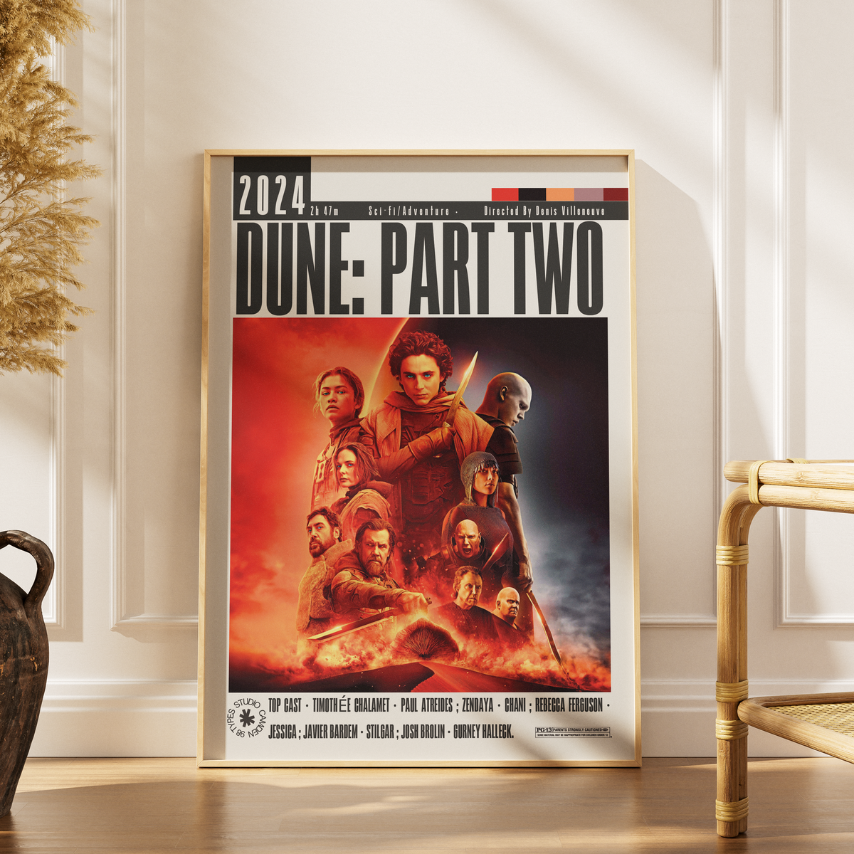 Dune Part Two 2024 Denis Villeneuve film poster print UK — Timothee Chalamet Zendaya Austin Butler sci-fi wall art 260gsm printed in England Camden Market