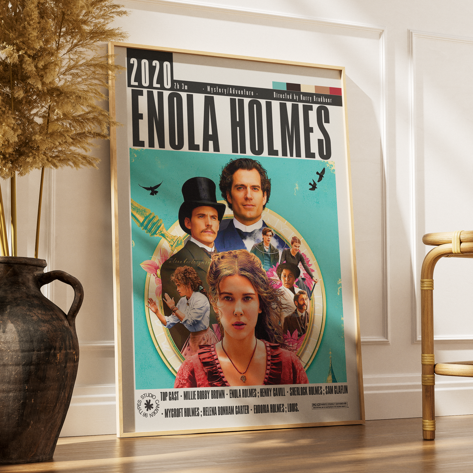 Enola Holmes 2020 Millie Bobby Brown Netflix movie poster art print UK
