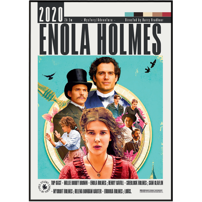 Enola Holmes 2020 Millie Bobby Brown Netflix movie poster art print UK
