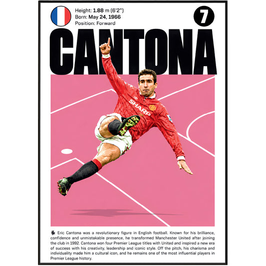 Eric Cantona football poster – Revolutionary Football Icon – 98types