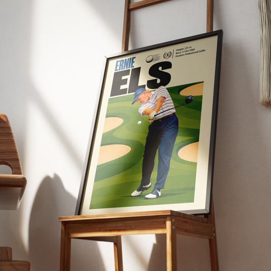 Ernie Els poster, South African golf wall art print in a man cave - 98types