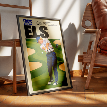 Ernie Els poster, South African golf wall art print in a man cave - 98types