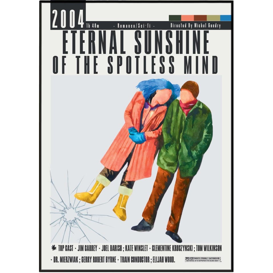 Eternal Sunshine of the Spotless Mind 2004 movie poster art print UK