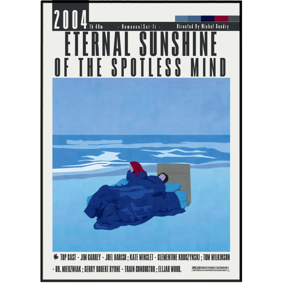 Eternal Sunshine of the Spotless Mind 2004 movie poster art print UK