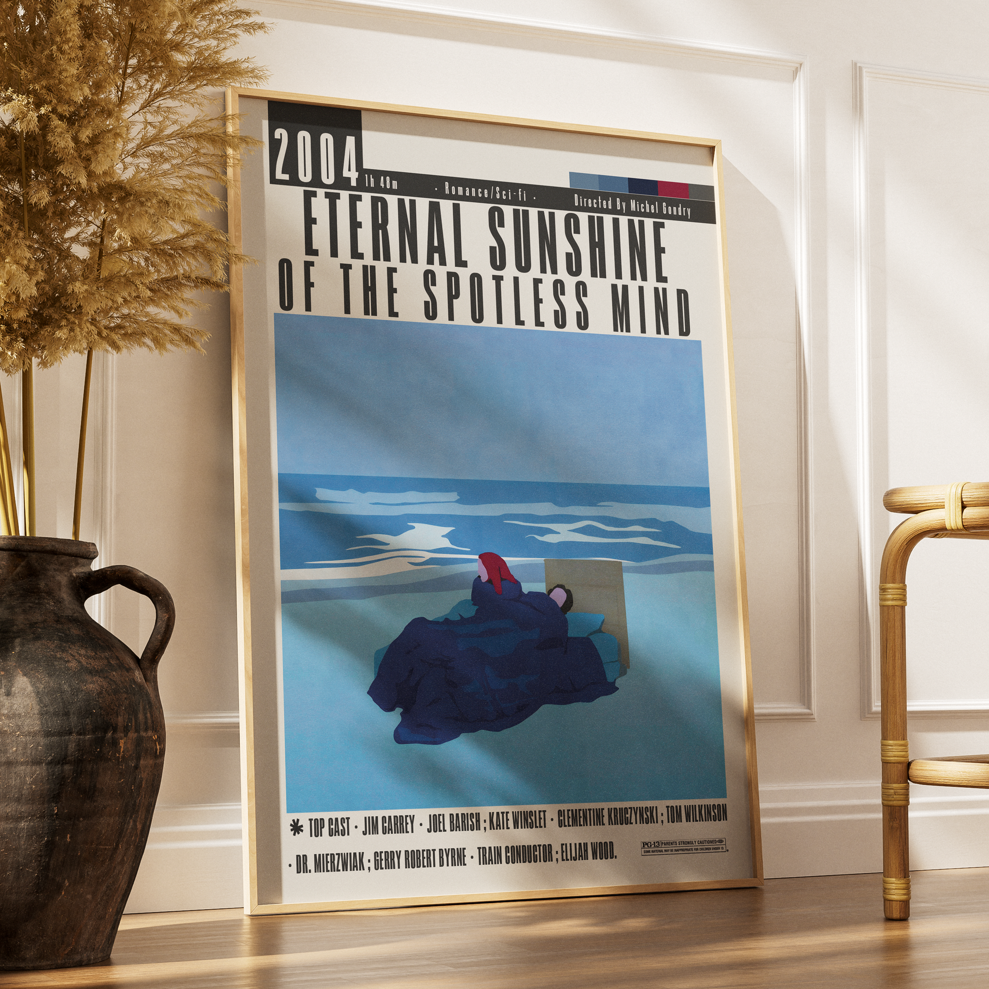 Eternal Sunshine of the Spotless Mind 2004 movie poster art print UK