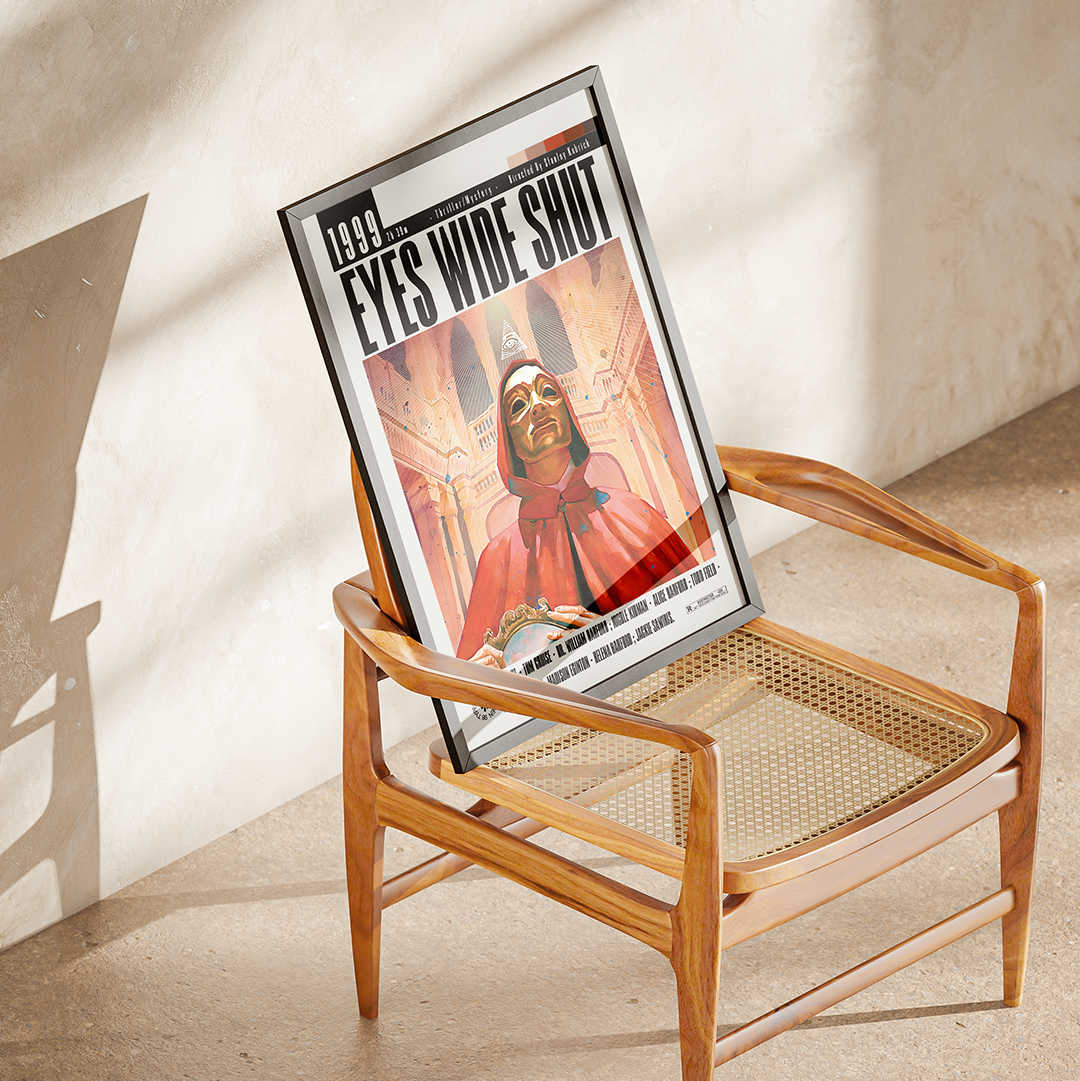 Eyes Wide Shut 1999 Kubrick Tom Cruise Nicole Kidman film poster UK — final Kubrick film wall art print 260gsm Camden
