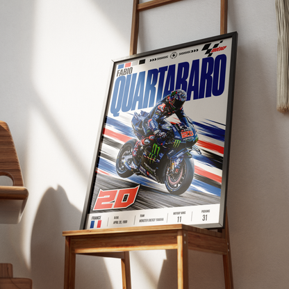 Fabio Quartararo El Diablo #20 Yamaha MotoGP poster by 98types