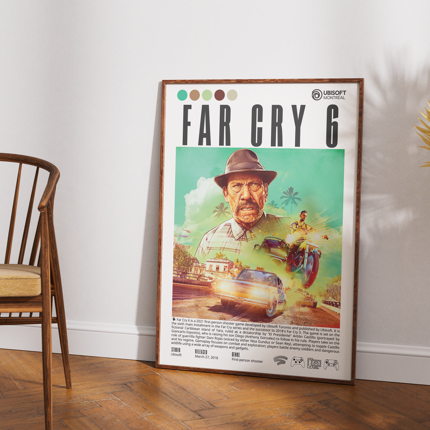 Far Cry 6 2021 FPS poster — Dani Rojas Yara Anton Castillo Giancarlo Esposito wall art print UK