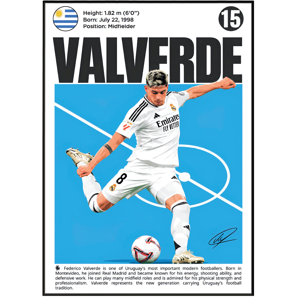 Federico Valverde Poster poster print UK – 98types