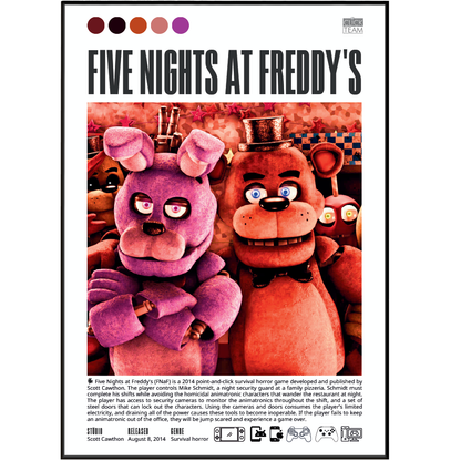 Five Nights at Freddy's Video Game Posters - 98 Types Studio