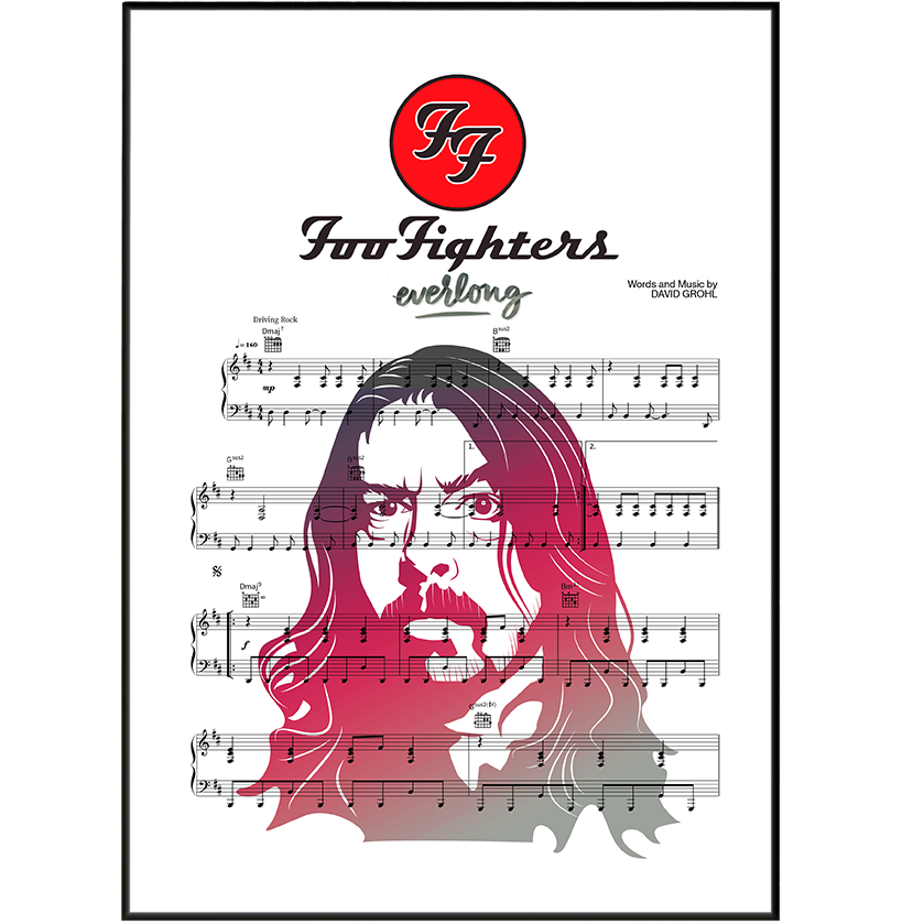 Foo Fighters – Everlong Rock Music Poster - 98types
