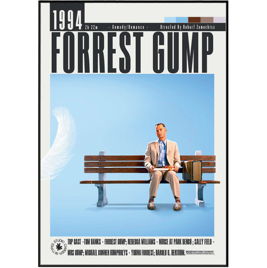 Forrest Gump 1994 film poster wall art print by 98types