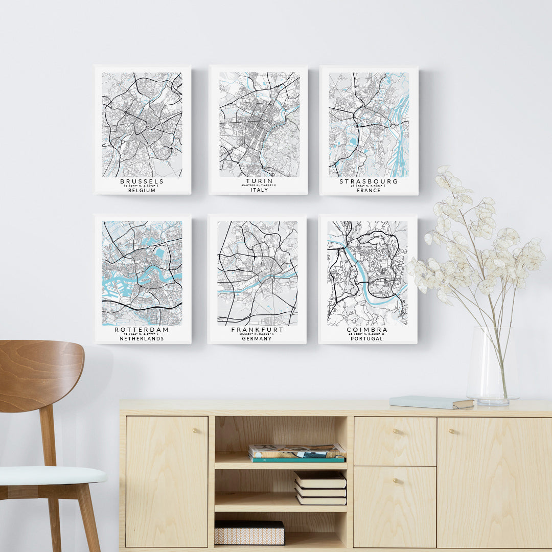 Valencia Spain Map Print