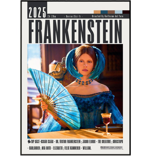 Frankenstein 2025 Oscar nominated movie poster art print UK