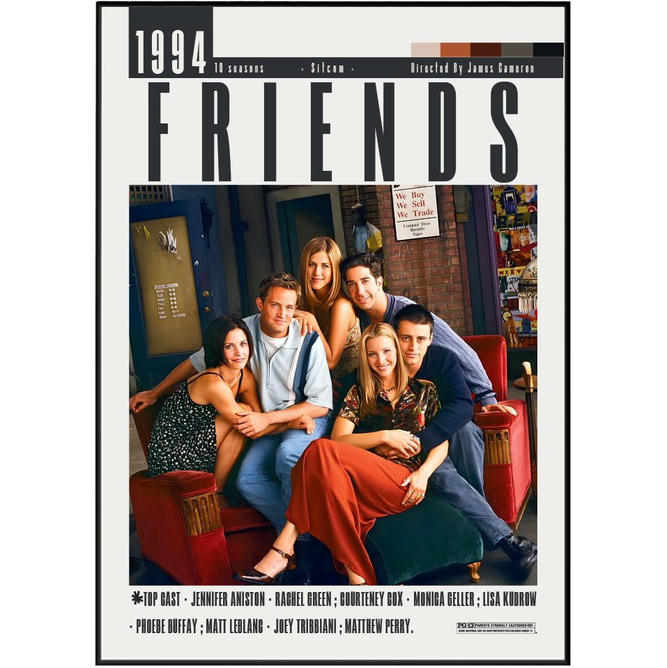 Friends 1994 sitcom poster tv series wall art