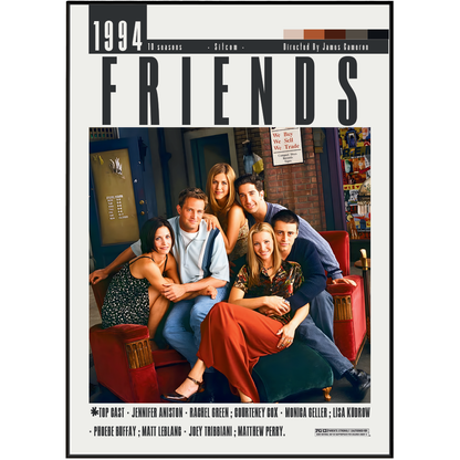 Friends 1994 sitcom poster tv series wall art