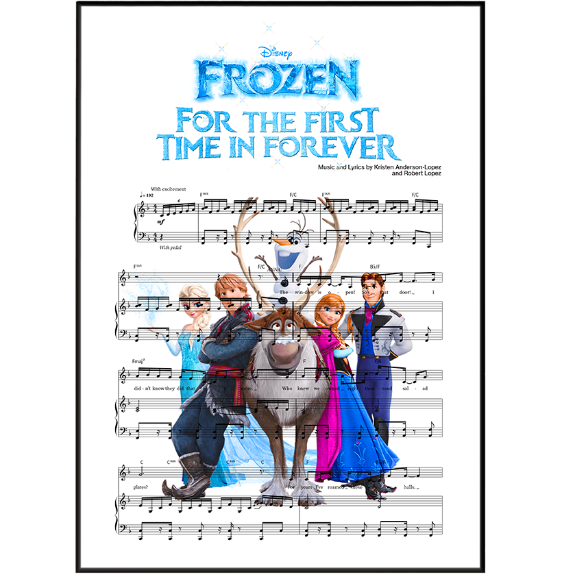 Frozen –  For the First Time in Forever Disney Musical Poster - 98types