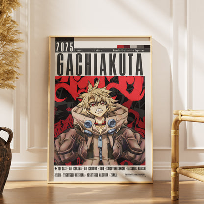 Gachiakuta 2025 anime poster — Rudo scavenger dystopian wall art print UK
