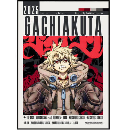Gachiakuta 2025 anime poster — Rudo scavenger dystopian wall art print UK
