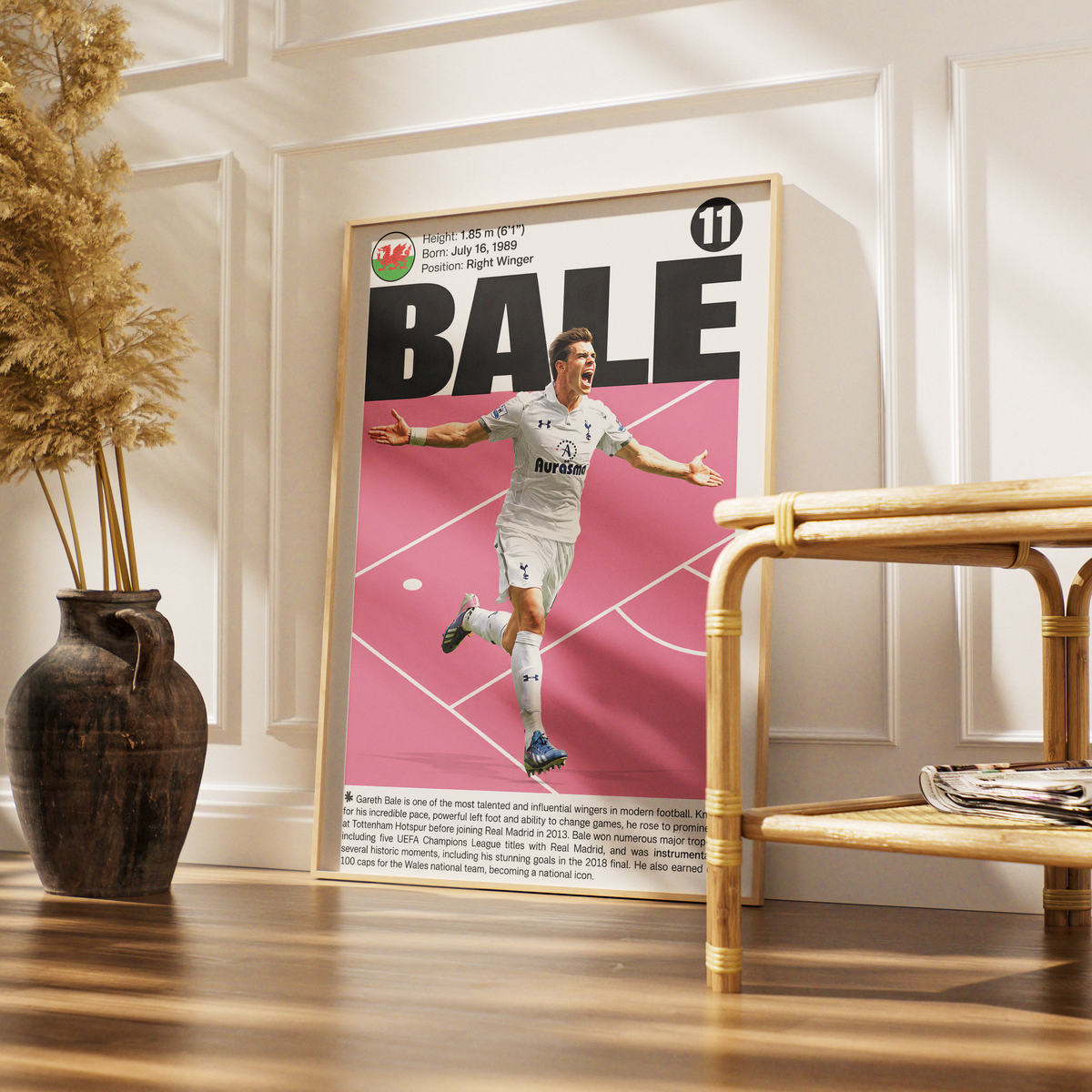 Gareth Bale football poster – Welsh Football Icon – 98types