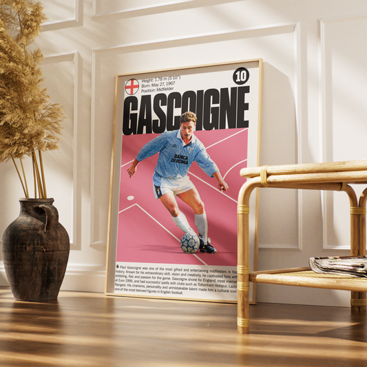 Paul Gascoigne football poster – Football's Creative Icon – 98types