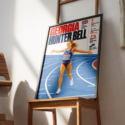 Georgia Hunter Bell athletics poster wall art print by 98types
