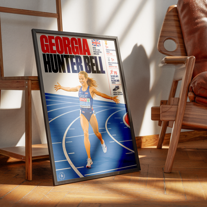 Georgia Hunter Bell athletics poster wall art print by 98types