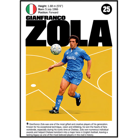 Gianfranco Zola football poster – Chelsea Maestro – 98types