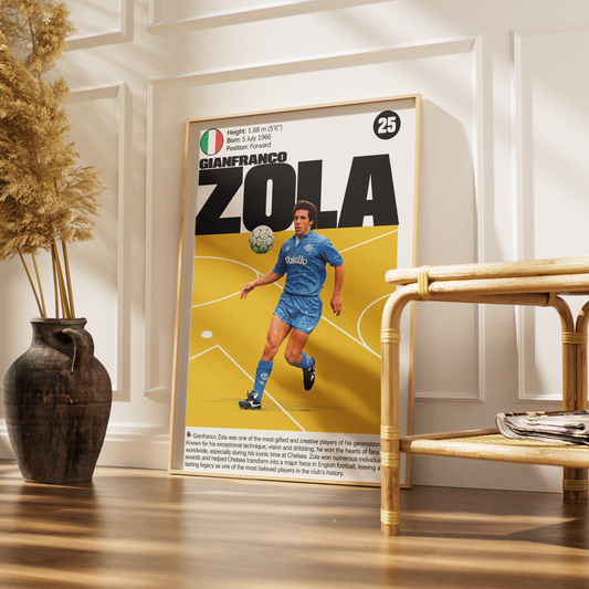 Gianfranco Zola football poster – Chelsea Maestro – 98types