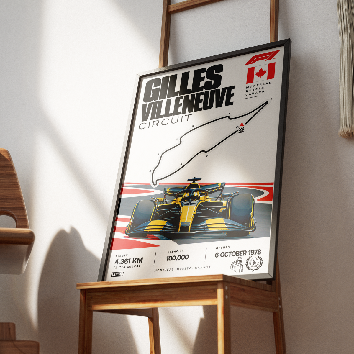 Circuit Gilles Villeneuve Montreal Canadian Grand Prix F1 track poster