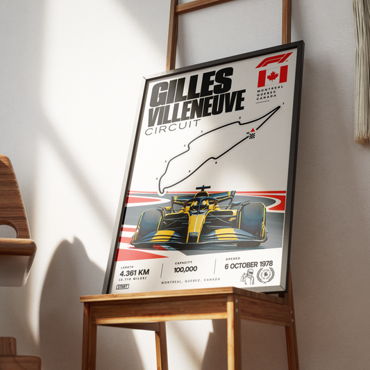 Circuit Gilles Villeneuve Montreal Canadian Grand Prix F1 track poster