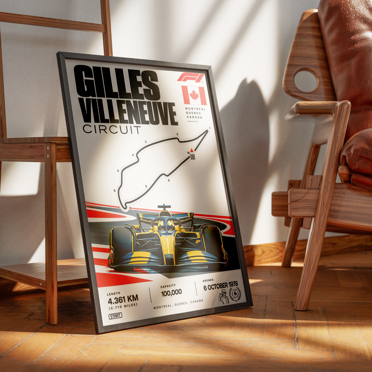 Circuit Gilles Villeneuve Montreal Canadian Grand Prix F1 track poster