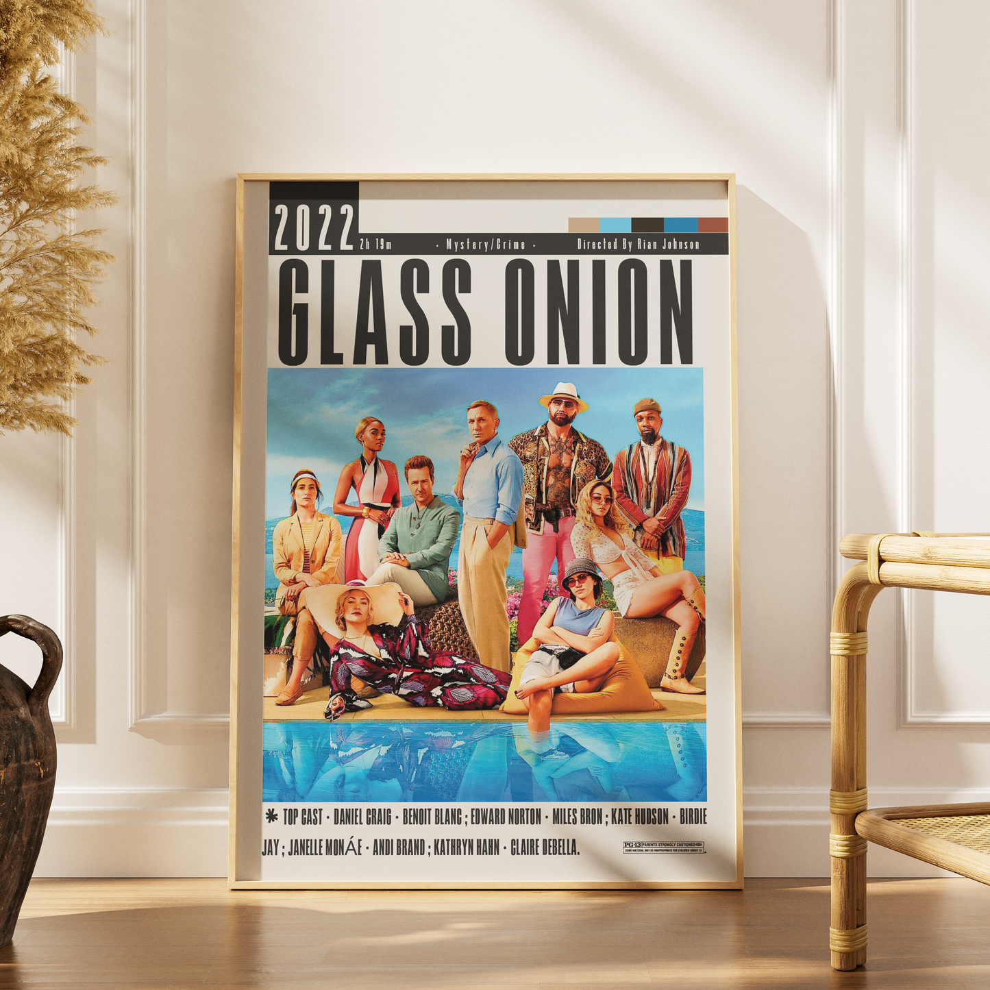 Glass Onion Knives Out Mystery 2022 movie poster art print UK