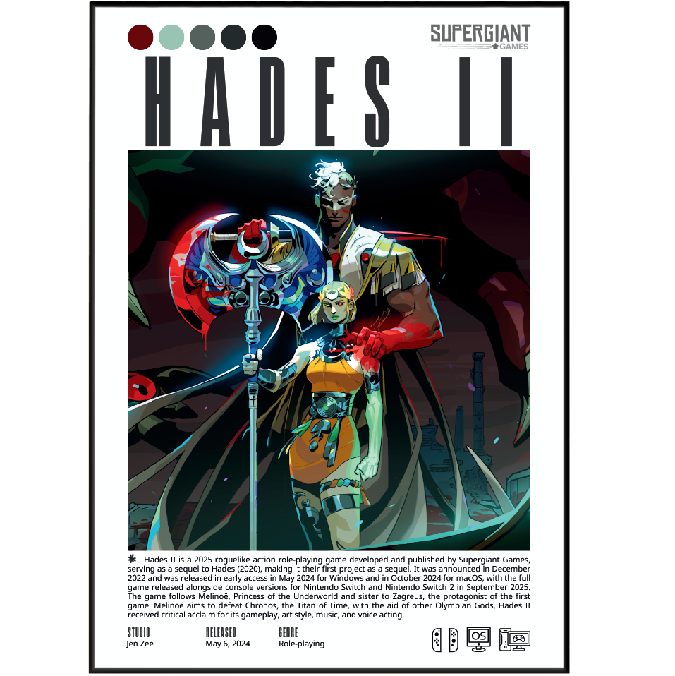 Hades II Video Game Posters