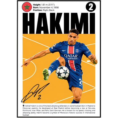 Achraf Hakimi Poster poster print, view 2 – 98types