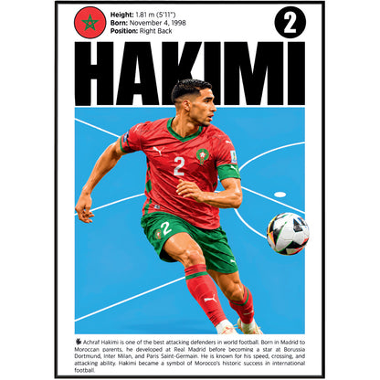 Achraf Hakimi Poster poster print UK – 98types