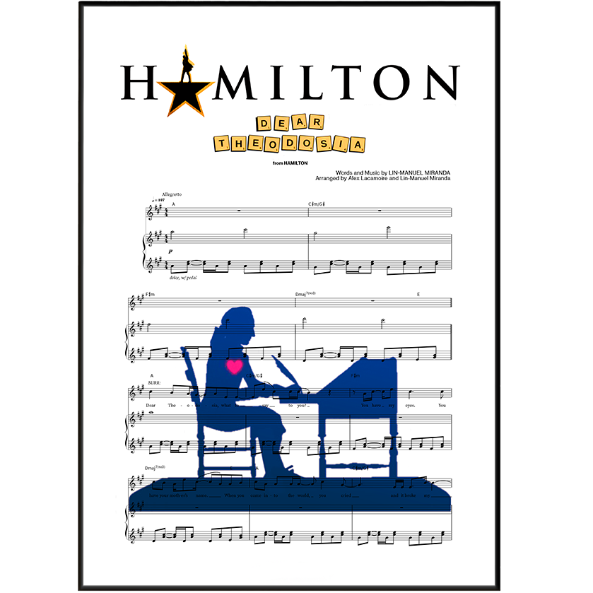 Hamilton – Dear Theodosia Musical Poster - 98types
