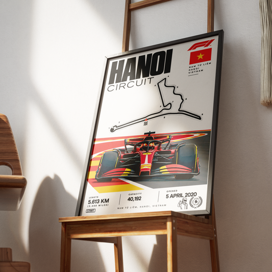 Hanoi Street Circuit Vietnam Grand Prix F1 track poster by 98types