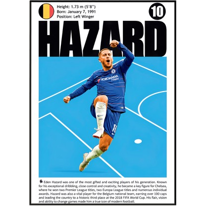  Eden Hazard football poster – Chelsea's Celebratory Icon – 98types
