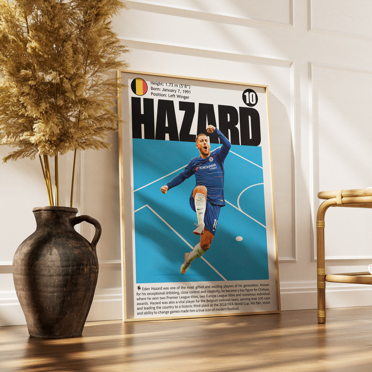  Eden Hazard football poster – Chelsea's Celebratory Icon – 98types