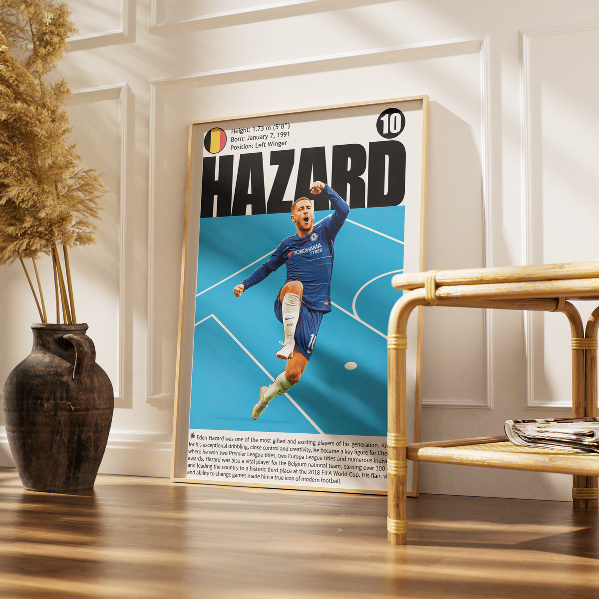 Eden Hazard football poster – Chelsea's Celebratory Icon – 98types