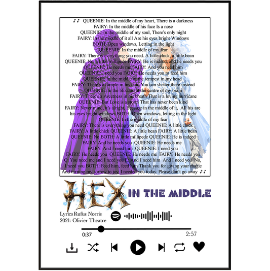 Hex In the Middle song lyric print poster UK – 98types