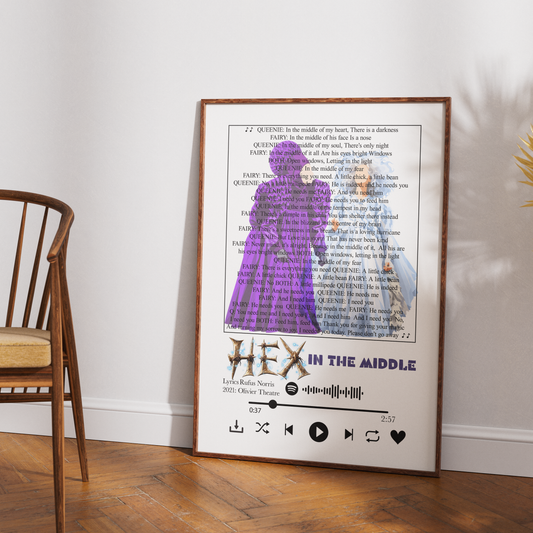 Hex — In the Middle Song Lyric Print poster print, view 2 – 98types