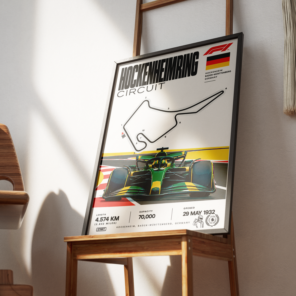 Hockenheimring German Grand Prix F1 track poster by 98types