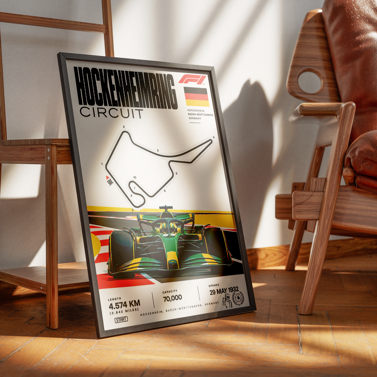 Hockenheimring German Grand Prix F1 track poster by 98types